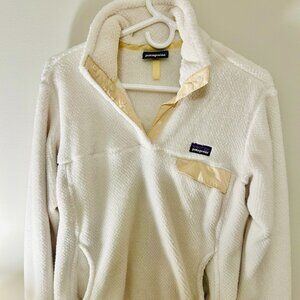 Women's Cream Patagonia retool snap T fleece pullover size M
